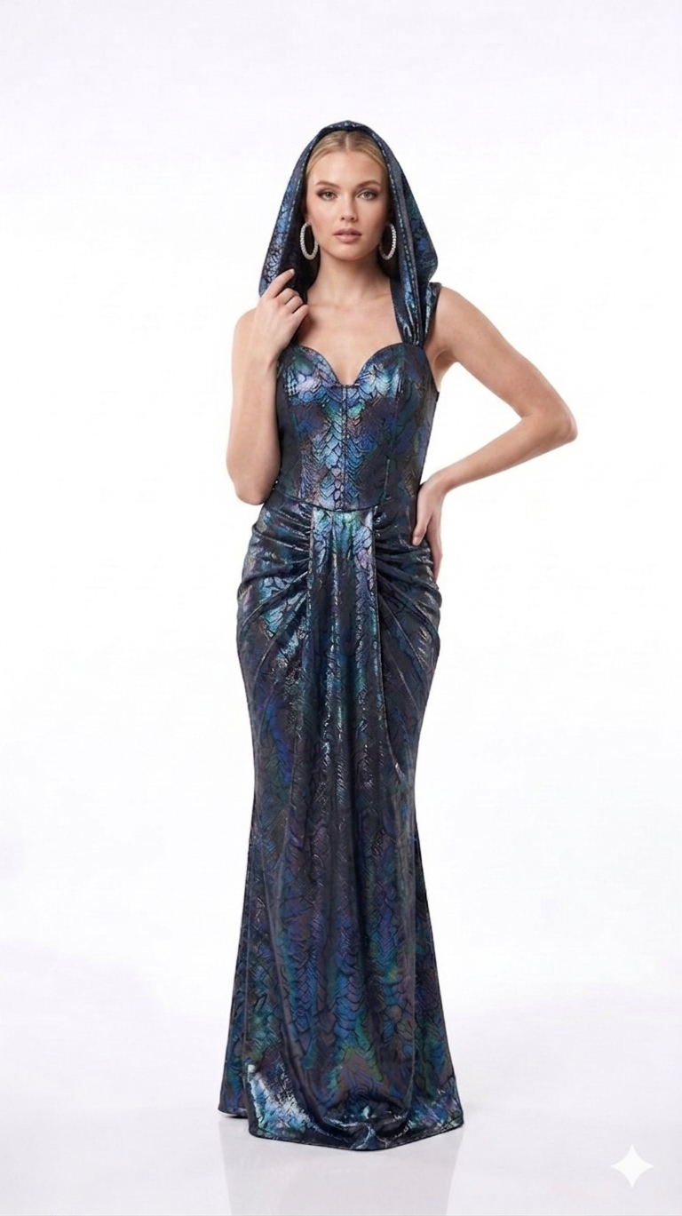 AMORE 26110 - Maxi Dress (Iridescent Polyester)