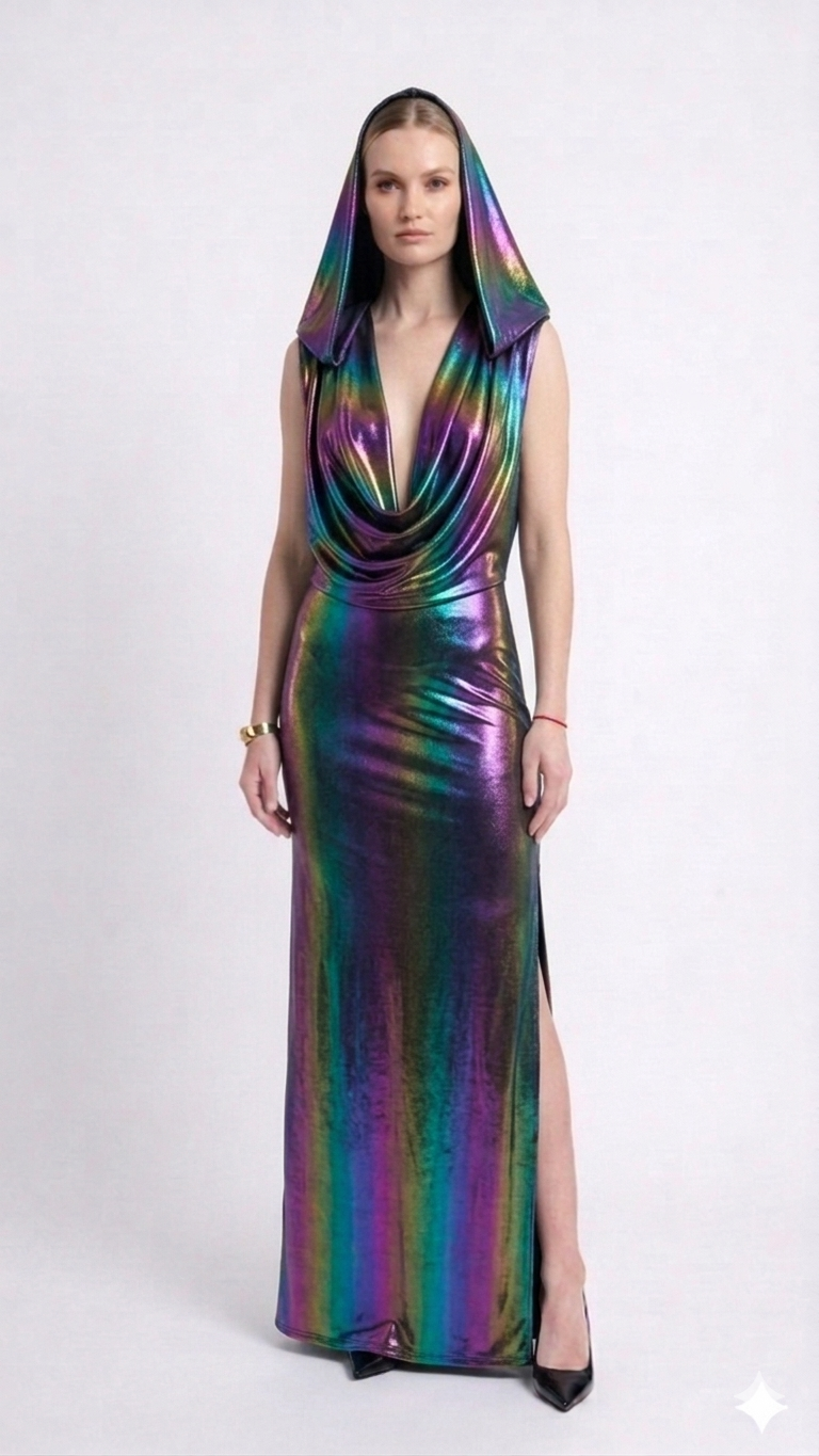 AMORE 26108 - Maxi Dress (Iridescent Polyester)