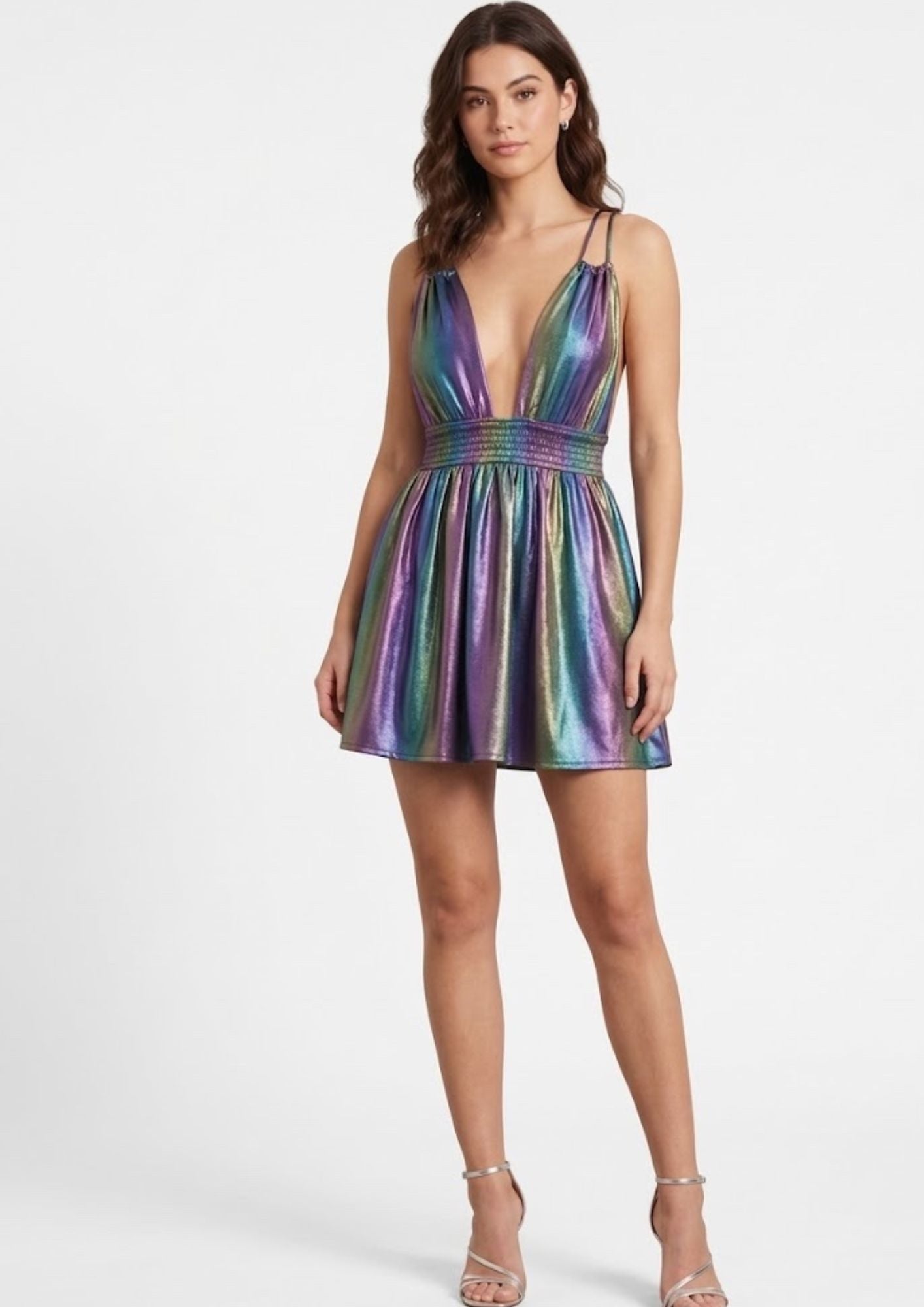 AMORE 26103 - Mini Dress (Iridescent Polyester)
