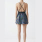AMORE 26107 - Mini Skirt Dress (Iridescent Polyester)