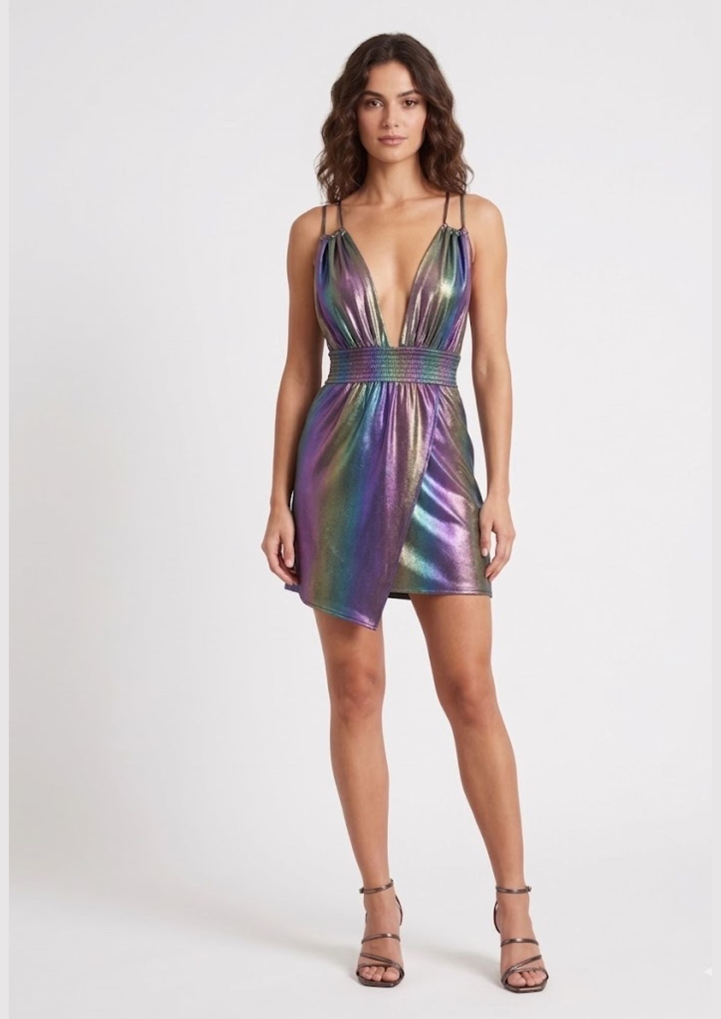 AMORE 26107 - Mini Skirt Dress (Iridescent Polyester)