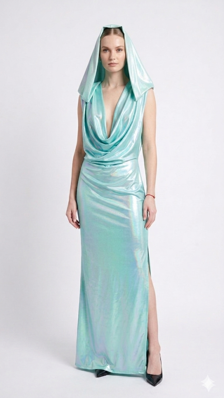 AMORE 26108 - Maxi Dress (Iridescent Polyester)