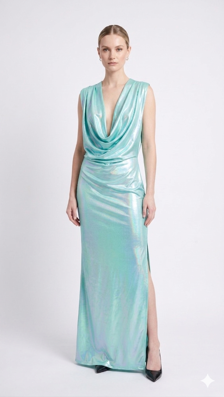 AMORE 26108 - Maxi Dress (Iridescent Polyester)