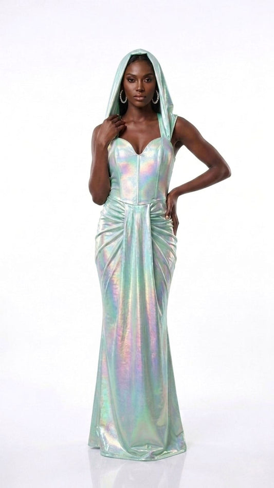AMORE 26110 - Maxi Dress (Iridescent Polyester)