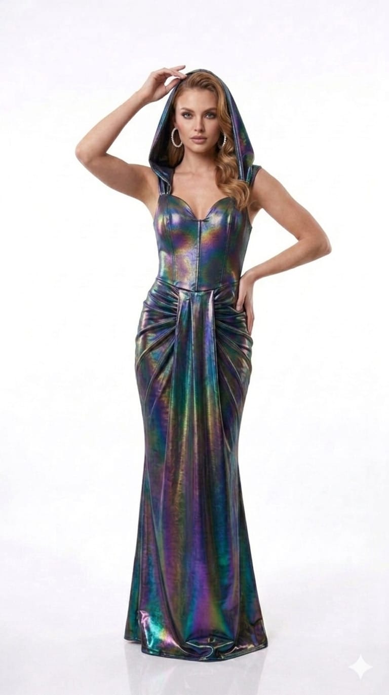 AMORE 26110 - Maxi Dress (Iridescent Polyester)