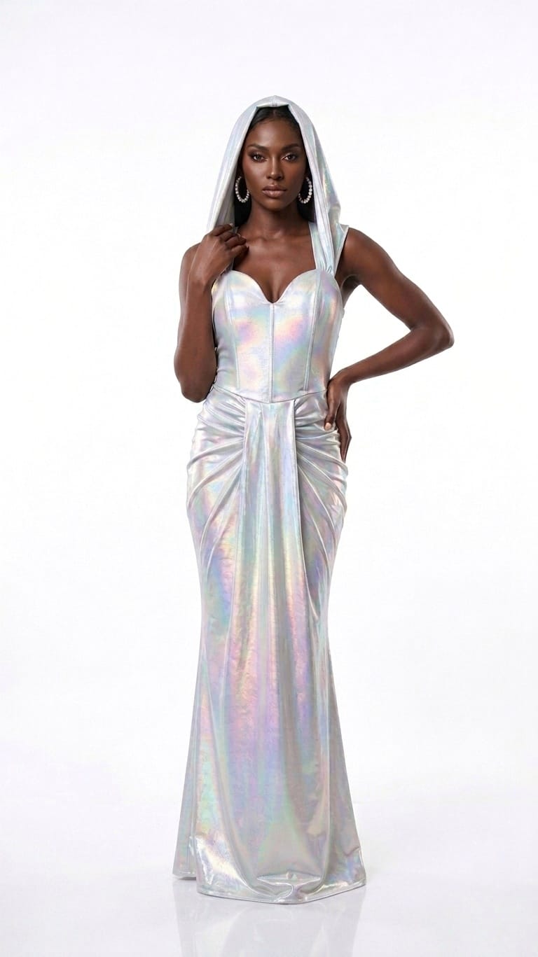 AMORE 26110 - Maxi Dress (Iridescent Polyester)